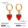 Stainless Steel Fruit Pattern Electroplating Earrings For Women