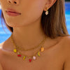 Stainless Steel Fruit Pendant Electroplated Bracelet Necklace For Women