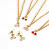Stainless Steel Fruit Pendant Necklace With Cartoon Characters Design For Women Electroplated O Word Chain