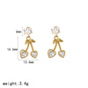 Stainless Steel Fruit Pendant Necklace With Cartoon Characters Design For Women Electroplated O Word Chain