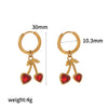 Stainless Steel Fruit Shaped Electroplated Earrings For Women