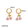 Stainless Steel Fruit Shaped Electroplated Earrings For Women