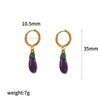 Stainless Steel Fruit Shaped Electroplated Earrings For Women