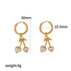 Stainless Steel Fruit Shaped Electroplated Earrings For Women