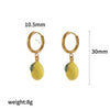 Stainless Steel Fruit Shaped Electroplated Earrings For Women