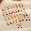 Stainless Steel Fruit Shaped Electroplated Earrings For Women