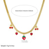 Stainless Steel Fruit Shaped Pendant Necklace With Snake Bone Chain And Electroplating Design
