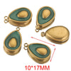 Stainless Steel Fruit Style Avocado And Fish Pattern Pendant Jewelry With 18K Electroplating