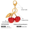 Stainless Steel Fruit Style Cherry Hanging Jewelry With 18K Gold Plated Electroplating