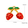 Stainless Steel Fruit Style Oil Dripping Jewelry Accessories Necklace Pendant
