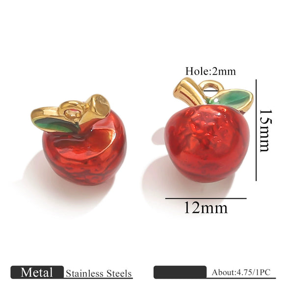 Stainless Steel Fruit Style Totem Pattern Electroplated Diy Accessories