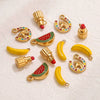 Stainless Steel Fruit Style Totem Pattern Electroplated Diy Accessories