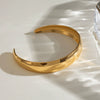 Stainless Steel Gap Open Bracelet Geometric Ins Style Electroplated Jewelry