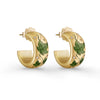 Stainless Steel Geometric And Flower Patterned Cshaped Electroplated Women's Earrings