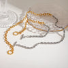 Stainless Steel Geometric And Heart Shape Electroplated Twist Chain Cross Bracelet