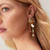 Stainless Steel Geometric And Heart Shape Electroplated Women's Star Earrings