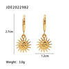 Stainless Steel Geometric And Heart Shape Electroplated Women's Star Earrings