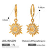 Stainless Steel Geometric And Heart Shape Electroplated Women's Star Earrings