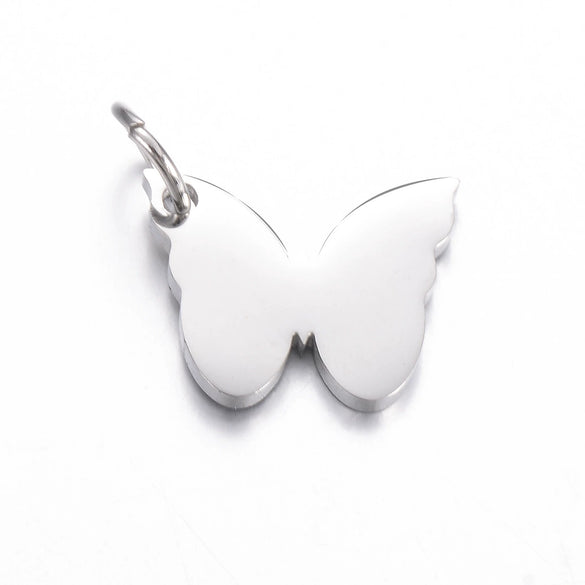 Stainless Steel Geometric Animal Kitten Butterfly Bone Lightning Coconut Tree Polishing Electroplating Jewelry Accessories Pendant