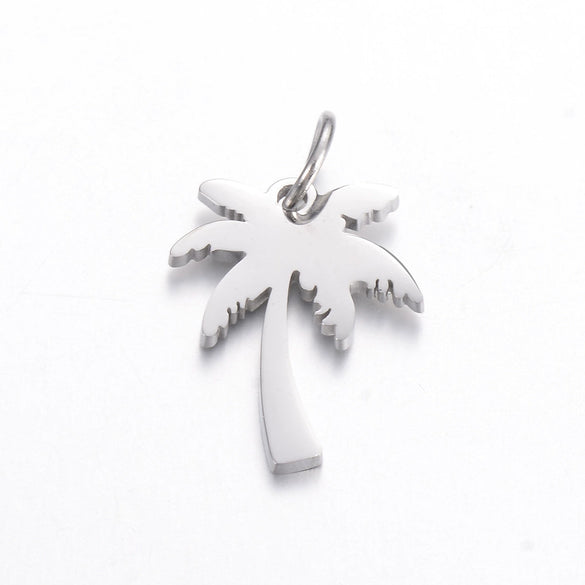 Stainless Steel Geometric Animal Kitten Butterfly Bone Lightning Coconut Tree Polishing Electroplating Jewelry Accessories Pendant