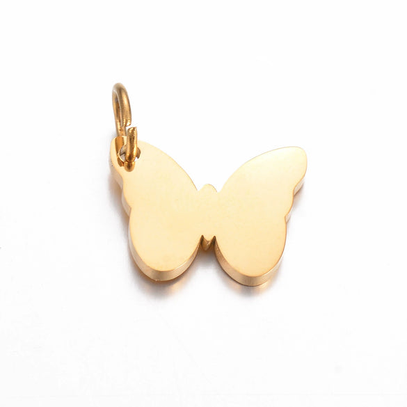 Stainless Steel Geometric Animal Kitten Butterfly Bone Lightning Coconut Tree Polishing Electroplating Jewelry Accessories Pendant