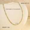 Stainless Steel Geometric Anklet Unisex Summer Dopamine Style Oil Drops Design