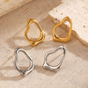 Stainless Steel Geometric Asymmetrical Electroplated Hiphop Women's Earrings