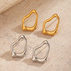 Stainless Steel Geometric Asymmetrical Electroplated Hiphop Women's Earrings