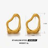 Stainless Steel Geometric Asymmetrical Electroplated Hiphop Women's Earrings