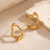 Stainless Steel Geometric Asymmetrical Electroplated Hiphop Women's Earrings