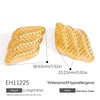 Stainless Steel Geometric Asymmetrical Retro Highend Colorpreserving Electroplated Women's Earrings