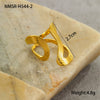 Stainless Steel Geometric Asymmetrical Ring Electroplated With 18K Gold Light Luxury Style Women's Hand Jewelry