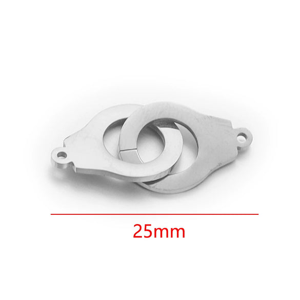 Stainless Steel Geometric Baking Paint Round Sliding Ring Buckle Diy Jewelry Accessories Pendant Bracelet Necklace