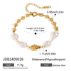 Stainless Steel Geometric Baroque Pearl Women's Bracelet With Electroplating