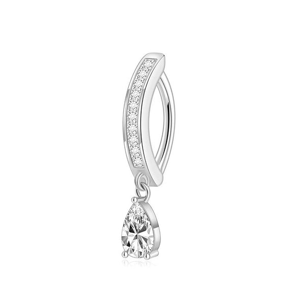 Stainless Steel Geometric Belly Button Ring For Unisex With Electroplating For Body Piercing