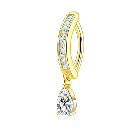 Stainless Steel Geometric Belly Button Ring For Unisex With Electroplating For Body Piercing