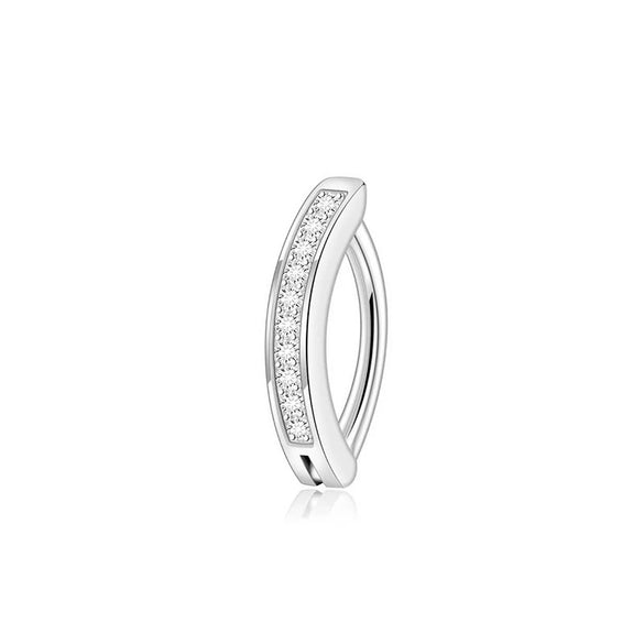 Stainless Steel Geometric Belly Button Ring For Unisex With Electroplating For Body Piercing