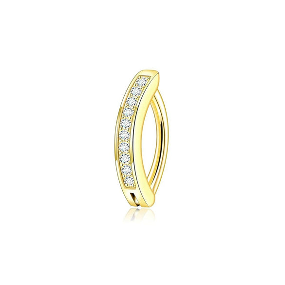 Stainless Steel Geometric Belly Button Ring For Unisex With Electroplating For Body Piercing