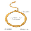 Stainless Steel Geometric Blade Snake Chain Necklace Inlaid With Zircon For Women