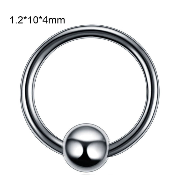Stainless Steel Geometric Body Piercing Jewelry Electroplating Unisex Nose Ring Eyebrow Nail Lip Tongue Navel Ring