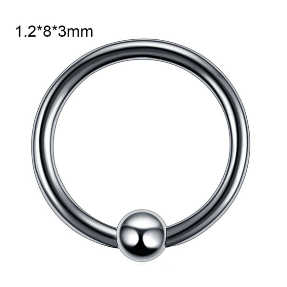 Stainless Steel Geometric Body Piercing Jewelry Electroplating Unisex Nose Ring Eyebrow Nail Lip Tongue Navel Ring