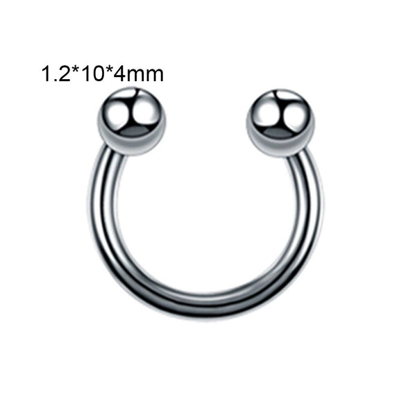 Stainless Steel Geometric Body Piercing Jewelry Electroplating Unisex Nose Ring Eyebrow Nail Lip Tongue Navel Ring