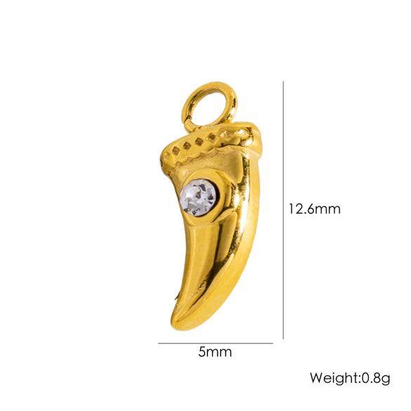 Stainless Steel Geometric Boots Tower Love Oil Drop Shell Pendant Jewelry Accessories With Vacuum In Furnace Electroplating