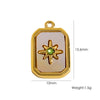 Stainless Steel Geometric Boots Tower Love Oil Drop Shell Pendant Jewelry Accessories With Vacuum In Furnace Electroplating