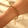 Stainless Steel Geometric Bracelet Electroplated Accessories For Women