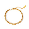 Stainless Steel Geometric Bracelet Electroplated Accessories For Women