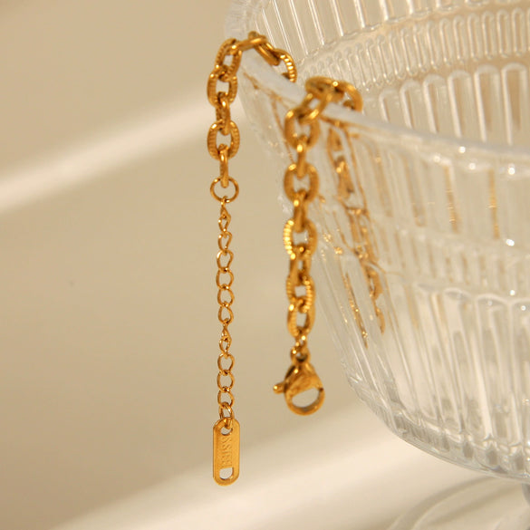 Stainless Steel Geometric Bracelet Electroplated Accessories For Women