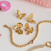 Stainless Steel Geometric Butterfly Earrings Electroplated For Women