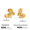 Stainless Steel Geometric Butterfly Earrings Electroplated For Women