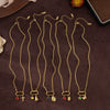 Stainless Steel Geometric Butterfly Lotus Pendant Necklace Vacuum Plated 18K Gold Color